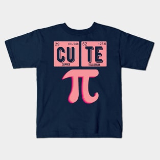 Cute Pie Pi Day Cutie Math Periodic Table Pink math teacher Kids T-Shirt